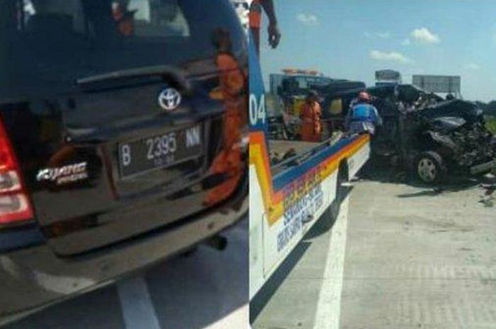 Kecelakaan antara Toyota Kijang Innova dan Honda BR-V