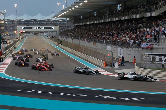 F1 Abu Dhabi dimulai pada sore hari dan finish di malam hari