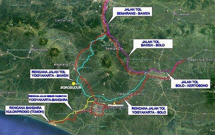 Ilustrasi rencana jaringan jalan bebas hambatan YogyIlustrasi rencana jaringan jalan bebas hambatan 