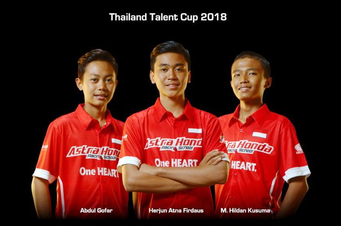 Tiga pembalap binaan Astra Honda Racing School yang dikirim ke ajang Thailand Talent Cup 2018