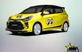Modifikasi Digital Toyota New Agya, Pelek Rapat Ada Yang Ala Anak Custom dan Ada Yang Elegan, Kece!
