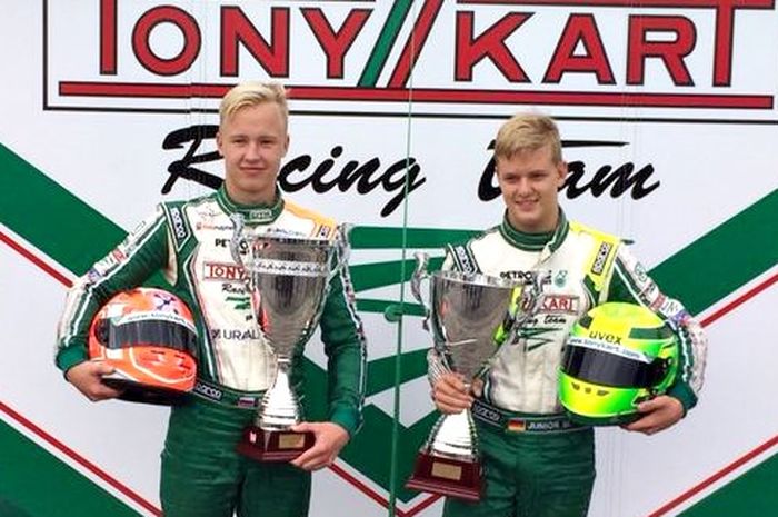 Nikita Mazepin dan Mick Schumacher pernah jadi rekan satu tim di balap gokart