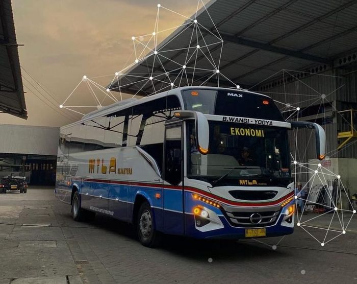 Tampilan bus baru PO Akas Mila Sejahtera, garapan karoseri Tentrem.