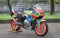 Modif Kawasaki Ninja 150RR, Bermotif Helm Pembalap Jepang, Punya Kamera Belakang