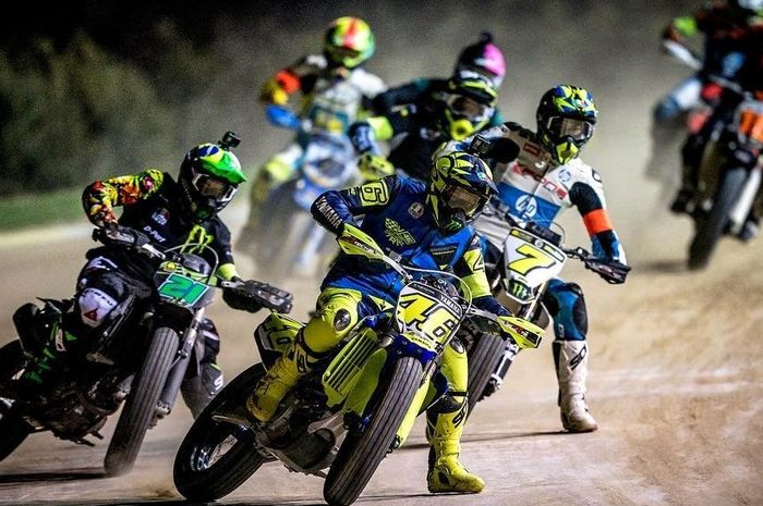 Valentino Rossi melatih keterampilan di Ranch miliknya di Tavullia