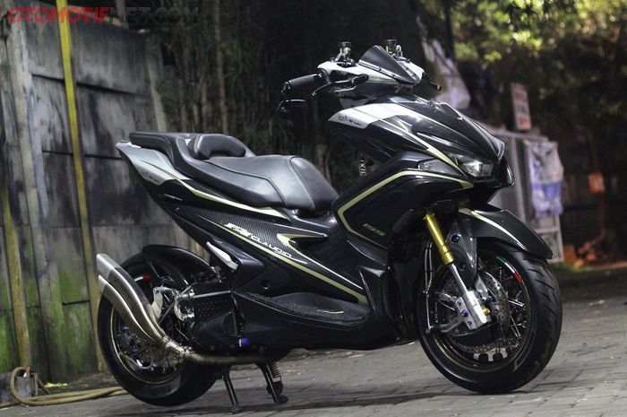 Yamaha Aerox 155 papas upside down, tampilan lebih nunggin dan sporty