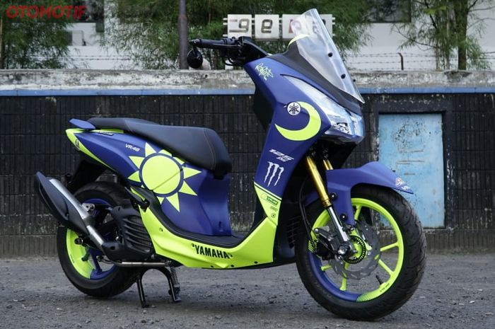 Modifikasi Yamaha Lexi 125 tema Valentino Rossi Soleluna 2018