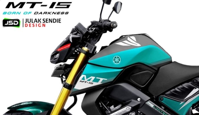 Modifikasi digital Yamaha MT-15 dengan Livery Petronas Yamaha SRT MotoGP