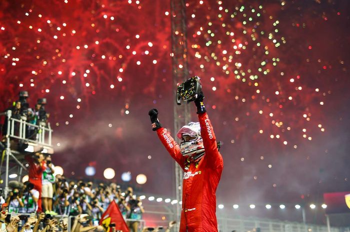 Sebastian Vettel memenangkan lima balapan F1 Singapura, termasuk edisi terakhir di 2019 lalu, gara-gara nasi goreng