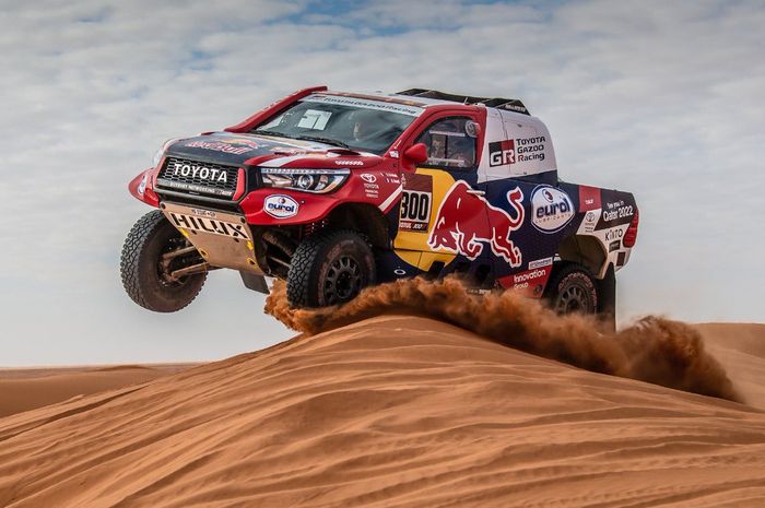 Hanya mampu finish di posisi ketiga, Nasser Al-Attiyah mengaku kesulitan menaklukkan Stage 6 Reli Dakar 2020