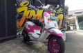 Modifikasi Vespa Sprint 150 Mama Cantik Ini Sudah Upgrade Jeroan CVT