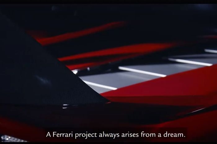 Cuplikan dari teaser yang dirilis Ferrari