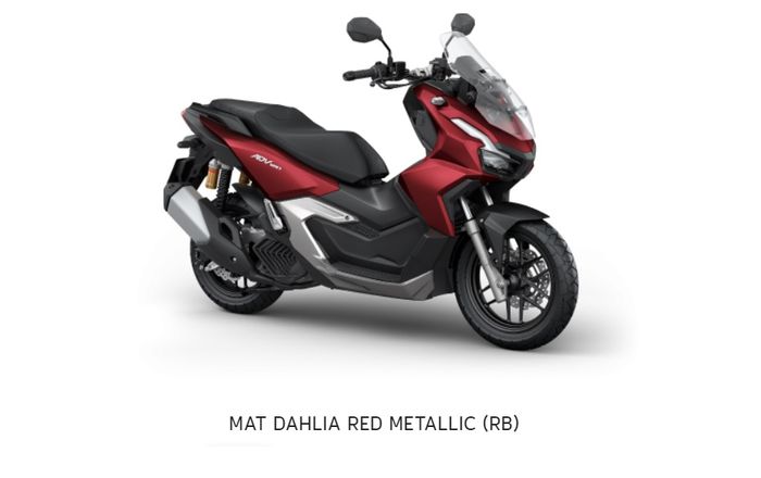 Pilihan warna Mat Dahlia Red Metallic ADV 160 Thailand