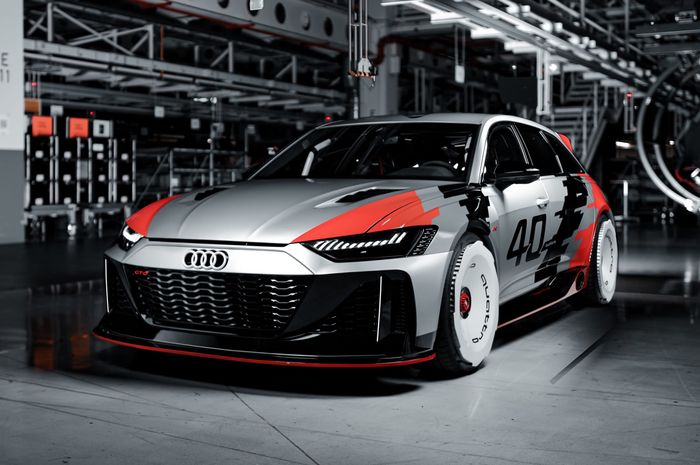 Digimods Audi RS6 Avant bergaya mobil balap retro Audi 90 Quattro IMSA GTO