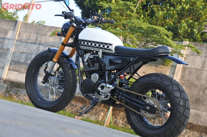 Plus minus Yamaha Scorpio dibikin scrambler ala 'Big Foot'