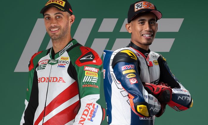 Hafizh Syahrin (kiri) dan Leandro Mercado jadi rekan satu tim di kejuaraan dunia Superbike atau WorldSBK 2022