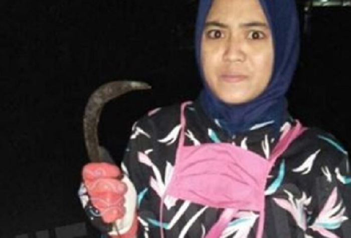 Amaliya, pemotor berani yang melawan begal di Cikarang,Bekasi, Sabtu (14/9/2019)