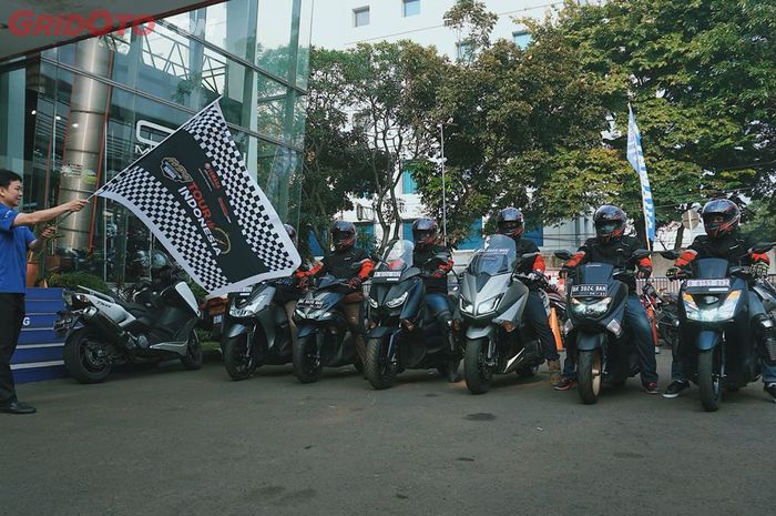 Acara pelepasan rombongan etape 4 digelar di Yamaha Flagship Shop Jakarta