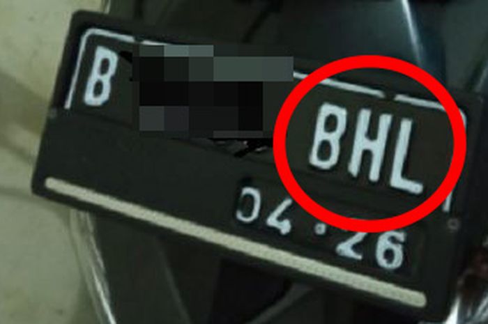 Arti tiga huruf terakhir di pelat nomor kendaraan 