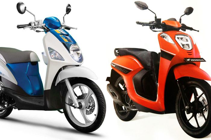 Suzuki Lets  dan Honda Genio mirip