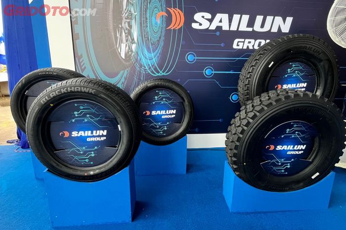 Ragam produk ban Sailun yang diproduksi di Indonesia.