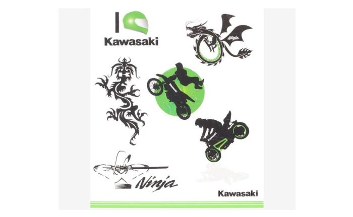 Kawasaki kids tattoo set