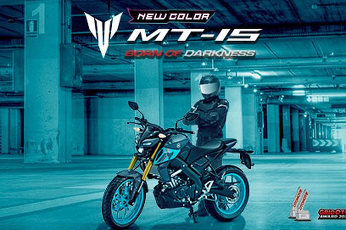 Yamaha MT-15 hadir dengan warna Metallic Dark Grey dan Metallic Blue.