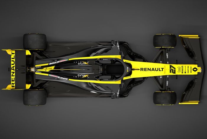 Renault menjadi tim pabrikan pertama yang memperlihatkan mobil penantang Formula 1 2019, R.S.19