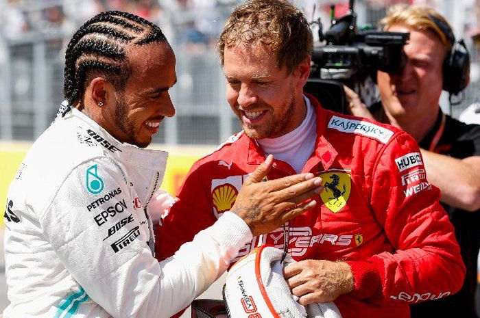 Lewis Hamilton dan Sebastian Vettel di F1 Kanada