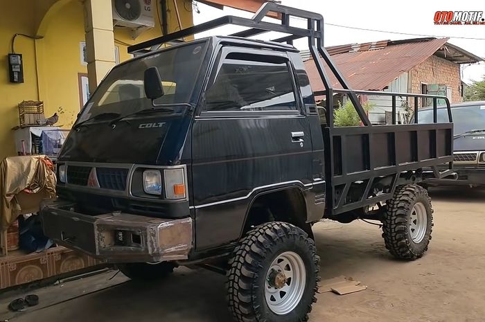 Modifikasi pikap Mitsubishi L300 tangguh dengan penggerak roda 4x4 asal Jambi