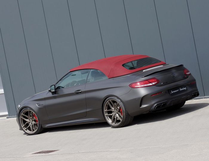Modifikasi Mercedes-AMG C63 S Convertible dibalut wrapping  Anthracite Grey 