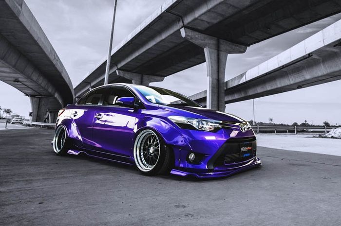 Modifikasi Toyota Vios ungu milik Manthirapat masih berlanjut