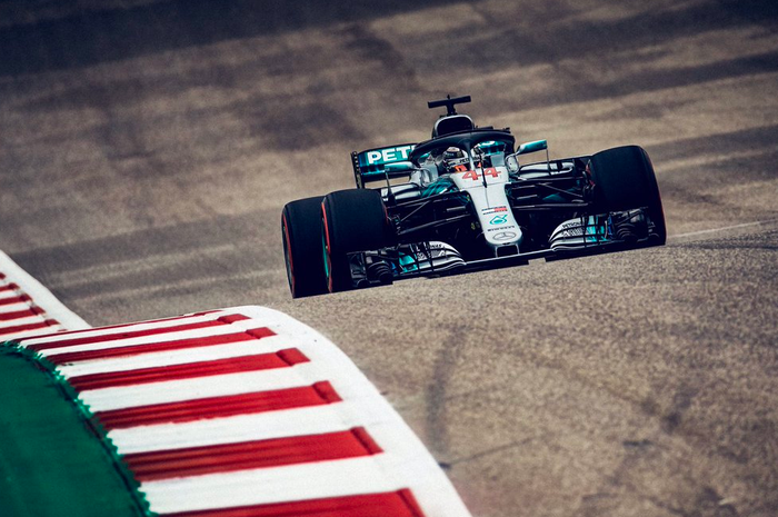 Lewis Hamilton di kualifikasi F1 Amerika 2018