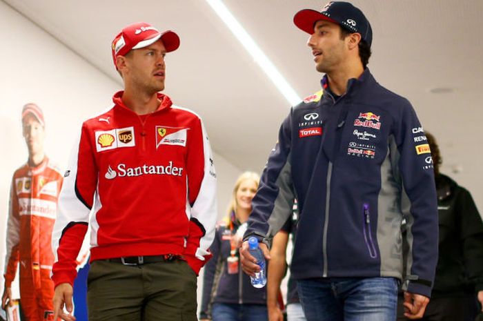 Sebastian Vettel dan Daniel Ricciardo