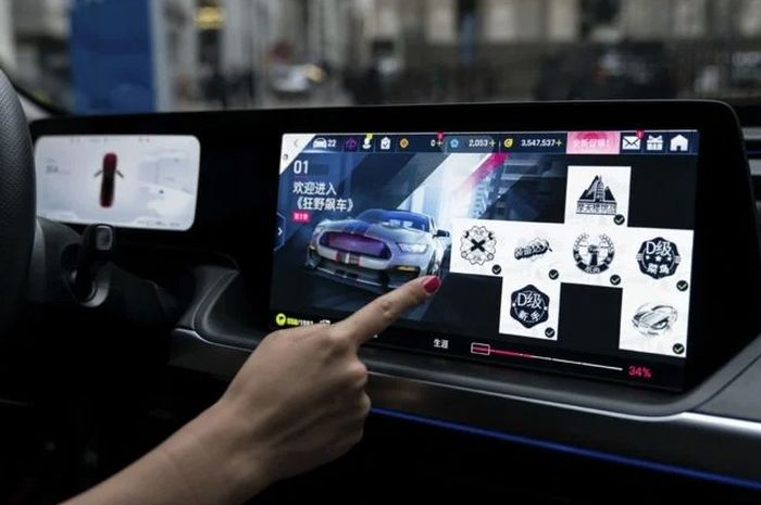 Ilustrasi head unit mobil di China