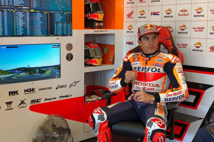 Marc Marquez podium di MotoGP Spanyol 2018