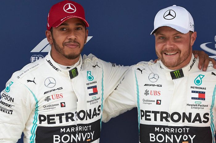 Lewis Hamilton dan Valtteri Bottas bersaing ketat di klasemen sementara F1 2019
