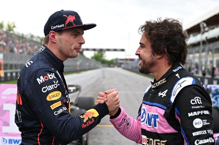 Max Verstappen mengaku senang bisa start dari barisan depan (front row) dengan Fernando Alonso di F1 Kanada 2022