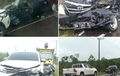 Toyota Hilux 'Ditampar' Avanza Oleng, Wajah Ringsek, Roda Terburai