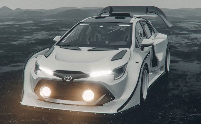 Modifikasi digital Toyota Corolla bergaya rally ala Gazoo Racing