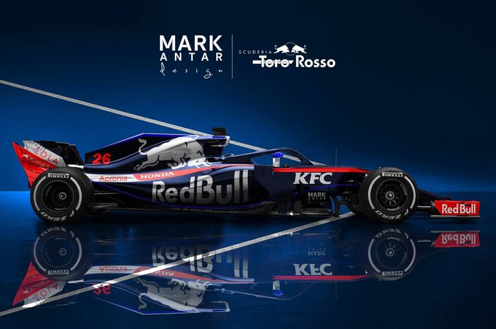 Begini hasil rekaan mobil tim Toro Rosso untuk balap F1 2019 yang muncul di media sosial