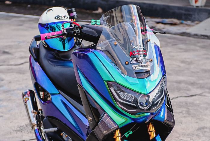 Yamaha NMAX repaint bodi hijau sprite Tai Bantenk