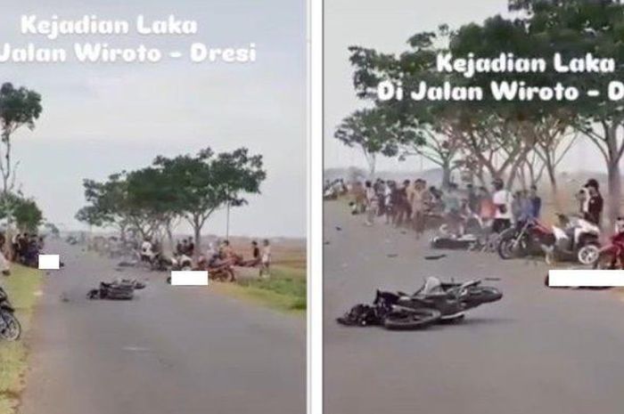 Laka mengerikan di Rembang karena dua joki balap liar bersenggolan