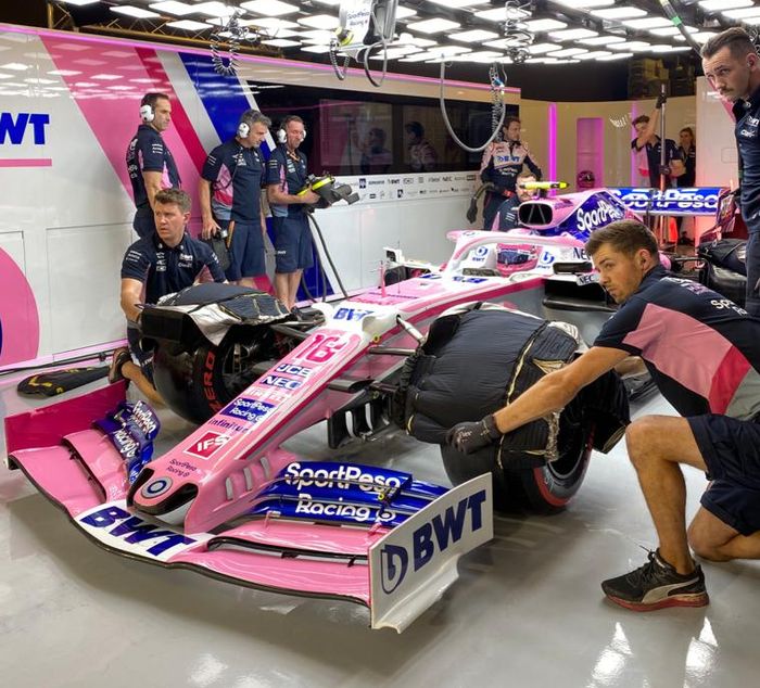 Tim Racing Point pada balapan seri penutup F1 Abu Dhabi 2019