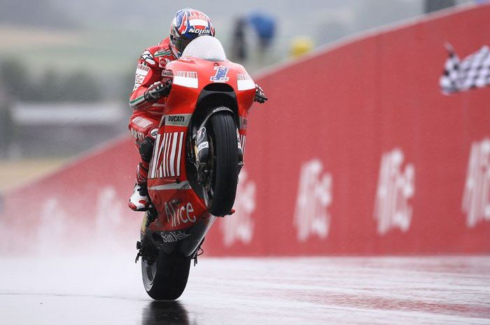 Casey Stoner, satu-satunya pembalap Ducati yang meraih kemenangan di Sachsenring pada MotoGP Jerman 2008