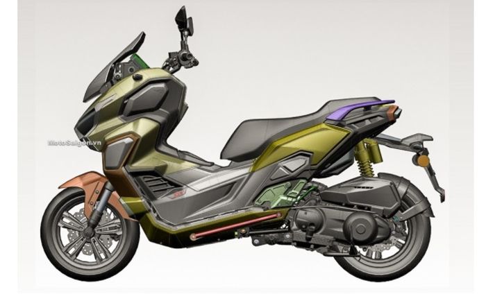 Motor ini punya lebih banyak lekukan hingga terkesan lebih macho dari Honda ADV150