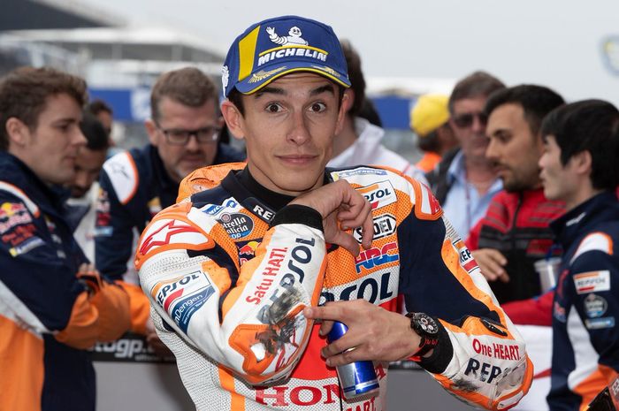 Meski Raih Pole Position, Marc Marquez Mengaku Kesulitan Saat Kualifikasi MotoGP Prancis karena kondisi trek yang awalnya basah mulai mengering