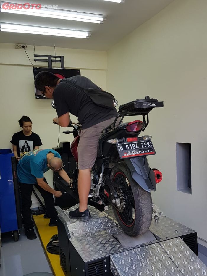 Persiapan sebelum dyno test motor