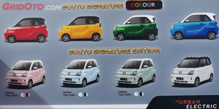 Pilihan warna Seres E1 hasil kolaborasi dengan Scuto