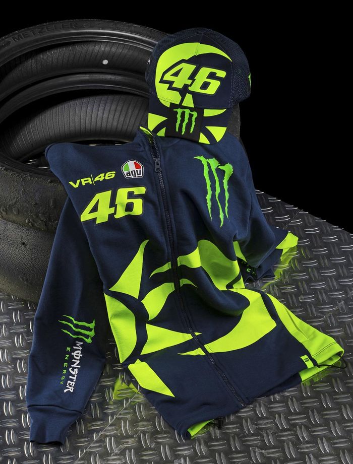Desain apparel VR46 Racing kategori VR46 Monster untuk edisi tahun 2020